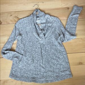 Anthropologie - Lilka XS Gray Cowl Neck Sweatshirt